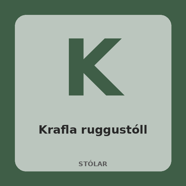 [BH-STL-007-01] Krafla ruggustóll (Eik, Grátt)