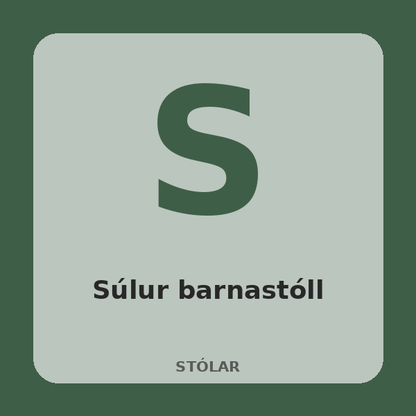 [BH-STL-008-01] Súlur barnastóll (Eik)