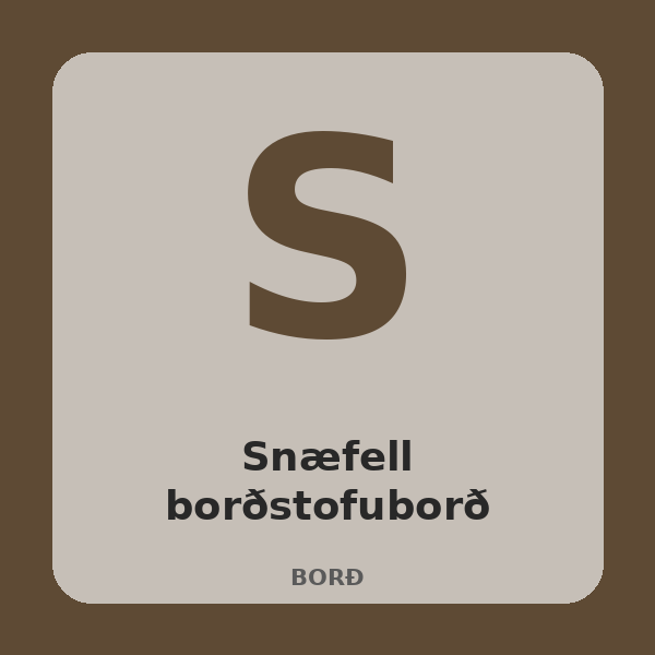 [BH-BRD-009-01] Snæfell borðstofuborð (Eik, 160 cm)