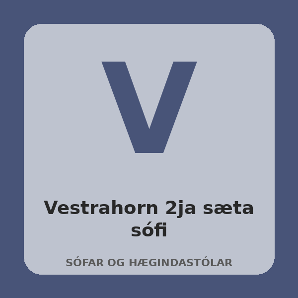 [BH-SOF-017-01] Vestrahorn 2ja sæta sófi (Grátt)
