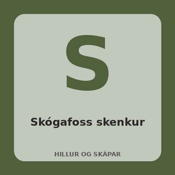 [BH-HIL-027-01] Skógafoss skenkur (Eik)