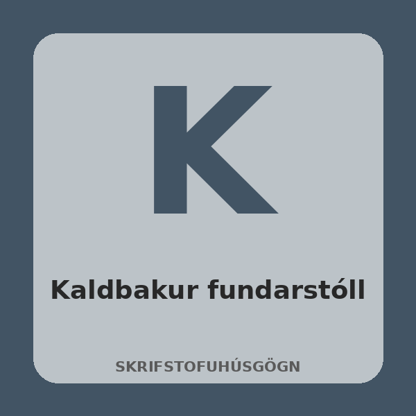 [BH-SKR-034-01] Kaldbakur fundarstóll (Eik, Grátt)