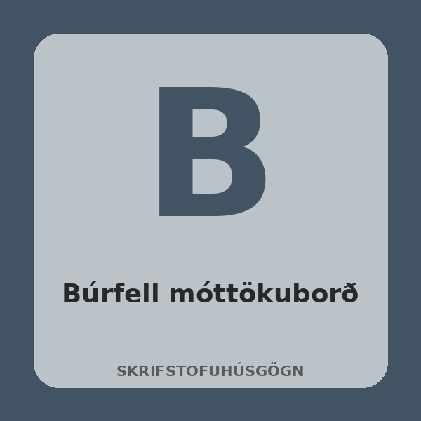 Búrfell móttökuborð