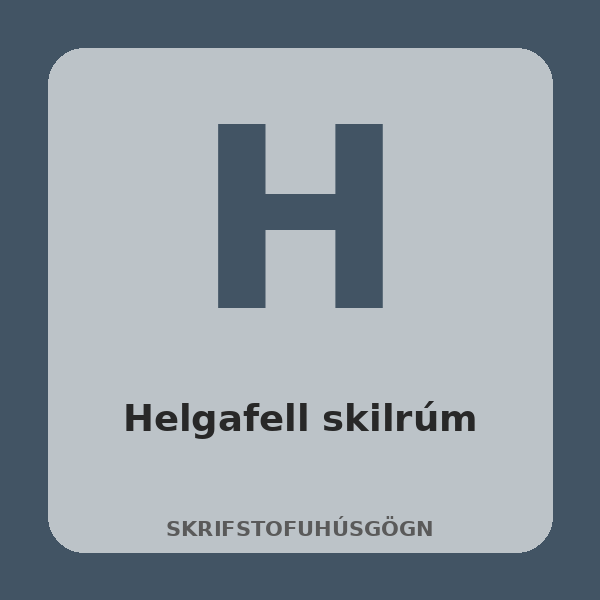 [BH-SKR-037-01] Helgafell skilrúm (Eik, Grátt)
