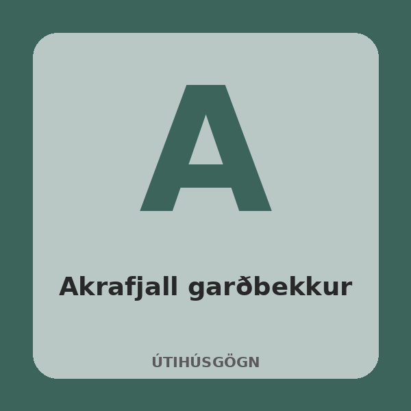 [BH-UTI-038-01] Akrafjall garðbekkur