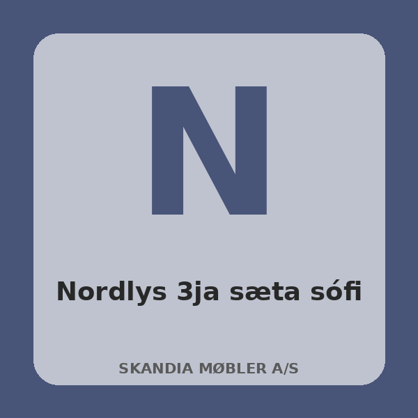 [BH-SOF-T01-01] Nordlys 3ja sæta sófi (Grátt)