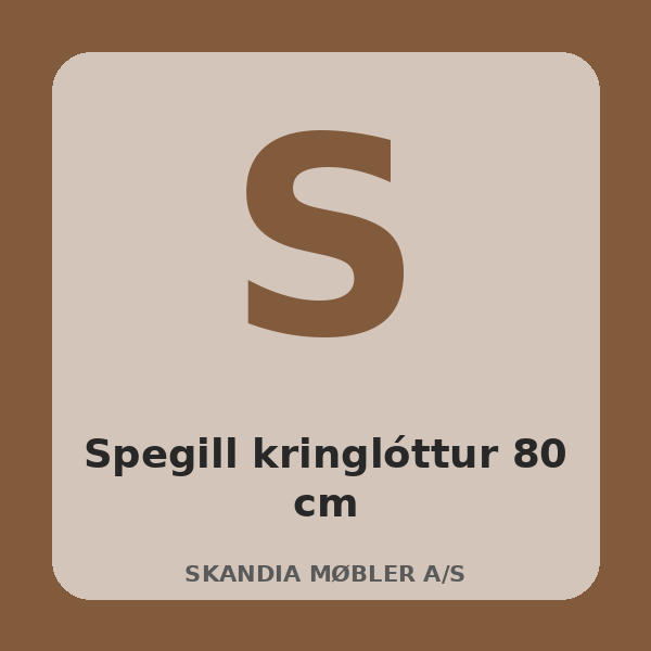 [BH-FYL-T23-01] Spegill kringlóttur 80 cm