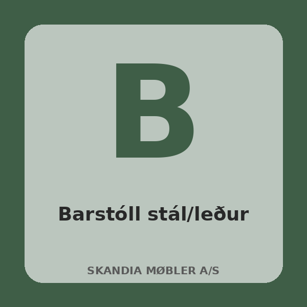 [BH-STL-T32-01] Barstóll stál/leður