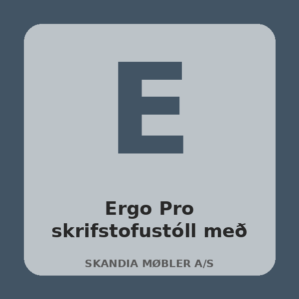 [BH-SKR-T34-01] Ergo Pro skrifstofustóll með höfuðpúða