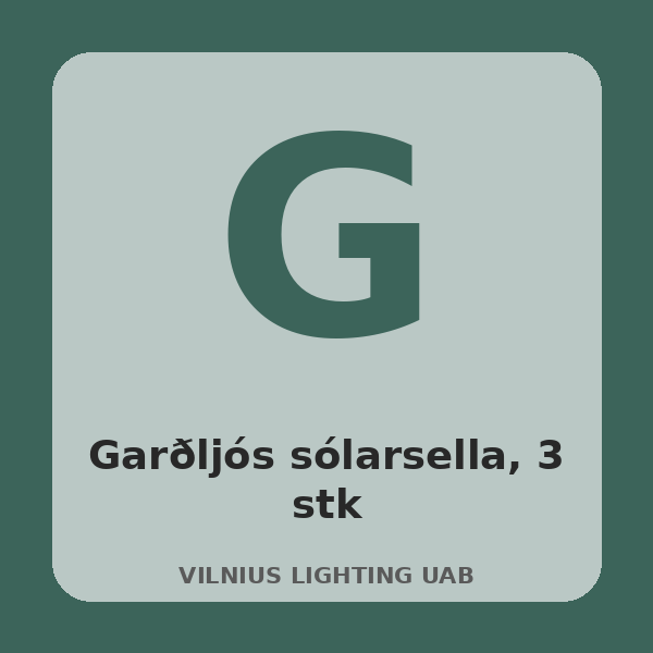 [BH-UTI-T37-01] Garðljós sólarsella, 3 stk