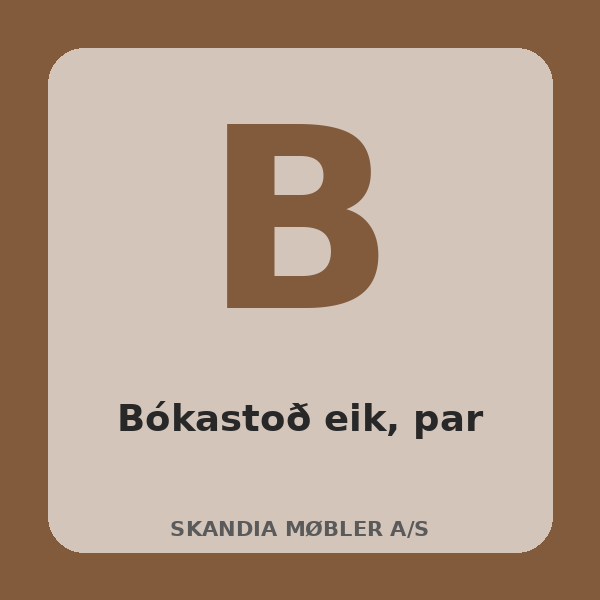 [BH-FYL-T42-01] Bókastoð eik, par